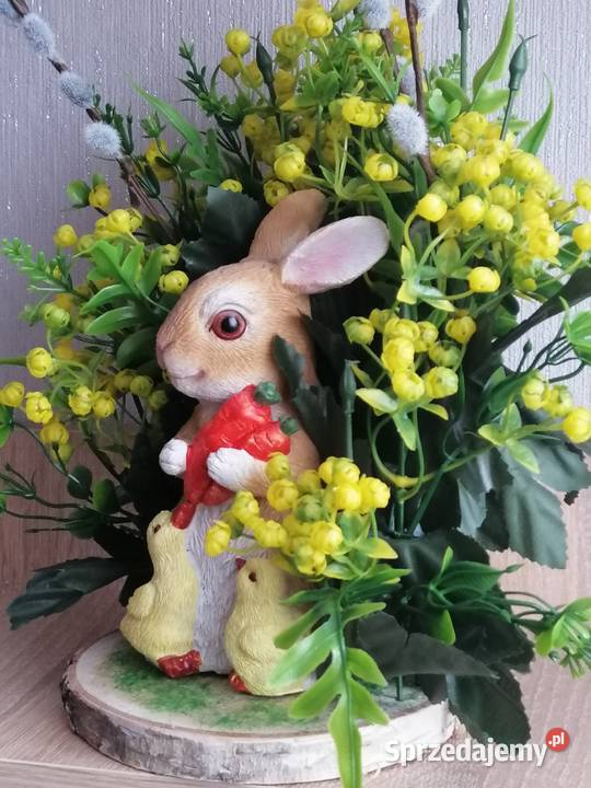 Stroik świąteczny wielkanocny z zajączkiem Katowice sprzedam