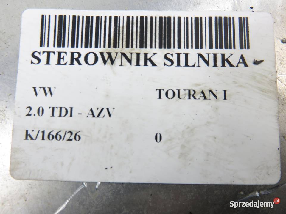 STEROWNIK VW TOURAN I 20 TDI 0281011786 Komputery