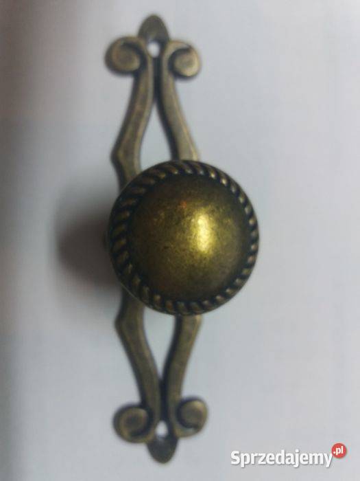Uchwyt meblowy gałka szyld stare złoto retro Brzeźno sprzedam