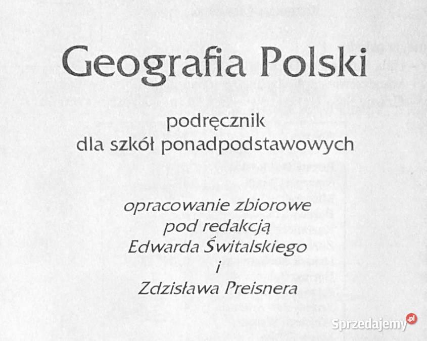 Geografia Polski Edward Świtalski Zdzisław Chełm