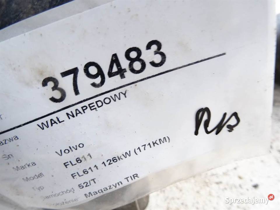 WAŁ NAPĘDOWY VOLVO FL6 Van minibus 8500 55 podkarpackie