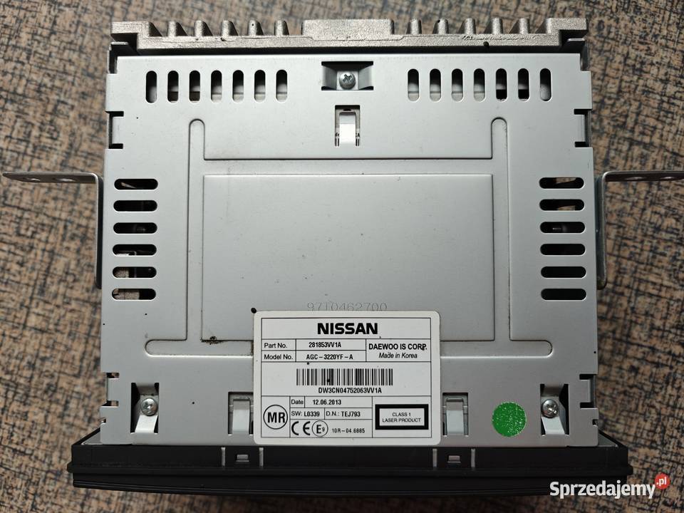Nissan Note Radio Fabryczne Model AGC3220YFA Sprzęt audio fabryczny Wrocław