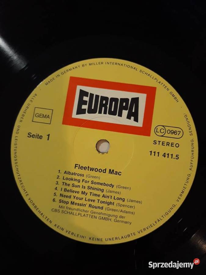 FLEETWOOD MACK Fleedwod Mack album Printed in Rzeszów