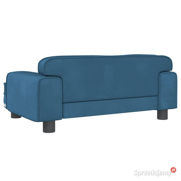 Sofa dzieci niebieska 70x45x30 aksamit WM3196293 Warszawa