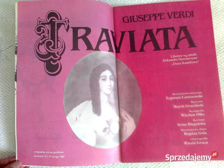 TRAVIATA Giuseppe Verdiego Teatr Wielki 1989 r Warszawa