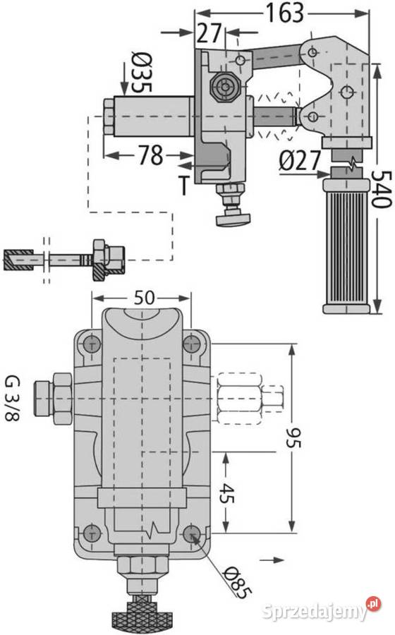 POMPA HYDRAULICZNA RĘCZNA JEDNOSTRONNAZBIORNIK kujawsko-pomorskie Solec Kujawski