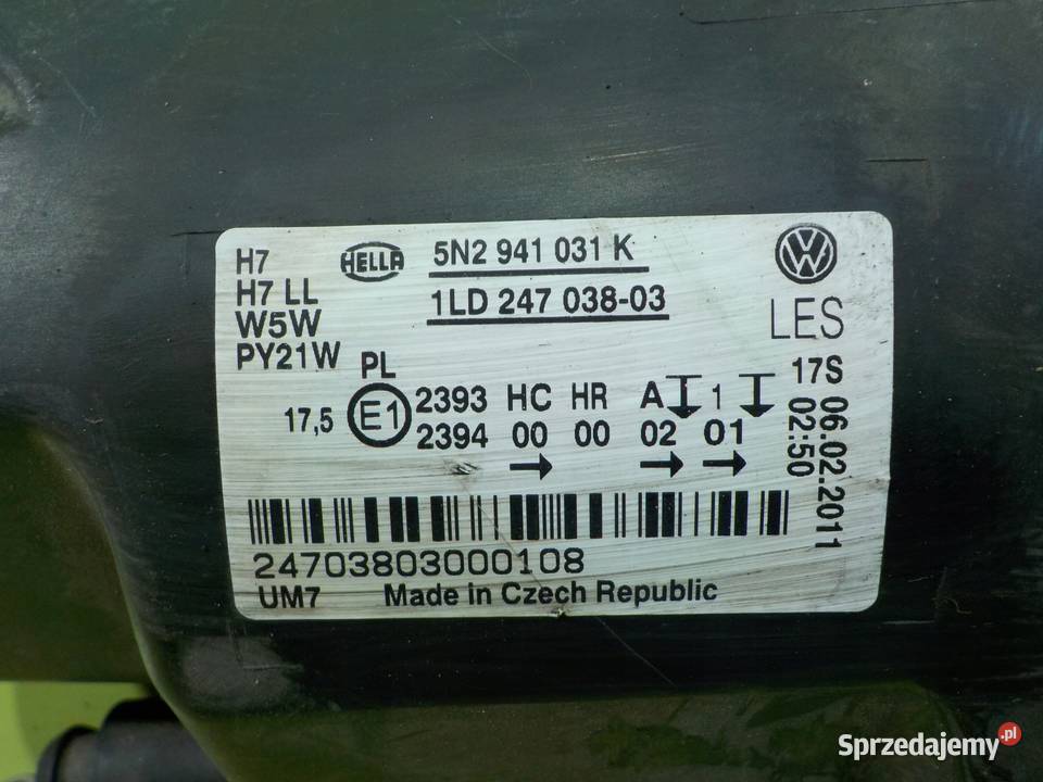 VW TIGUAN I 14 TSI 08r 5D lampa lewa przod osobowe Suków