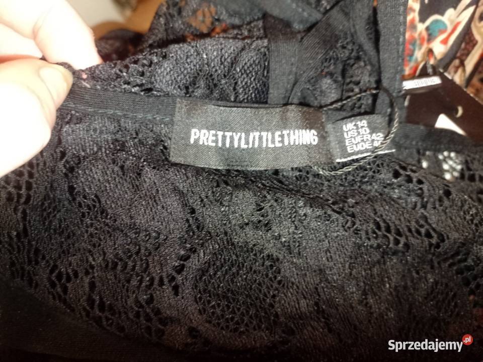 42XL Prettylittlething Zmysłowe czarne body Kraków
