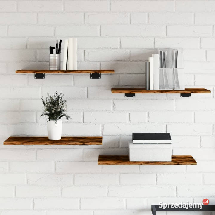 Półki ścienne 4 przydymiony dąb 60x30x15 Warszawa