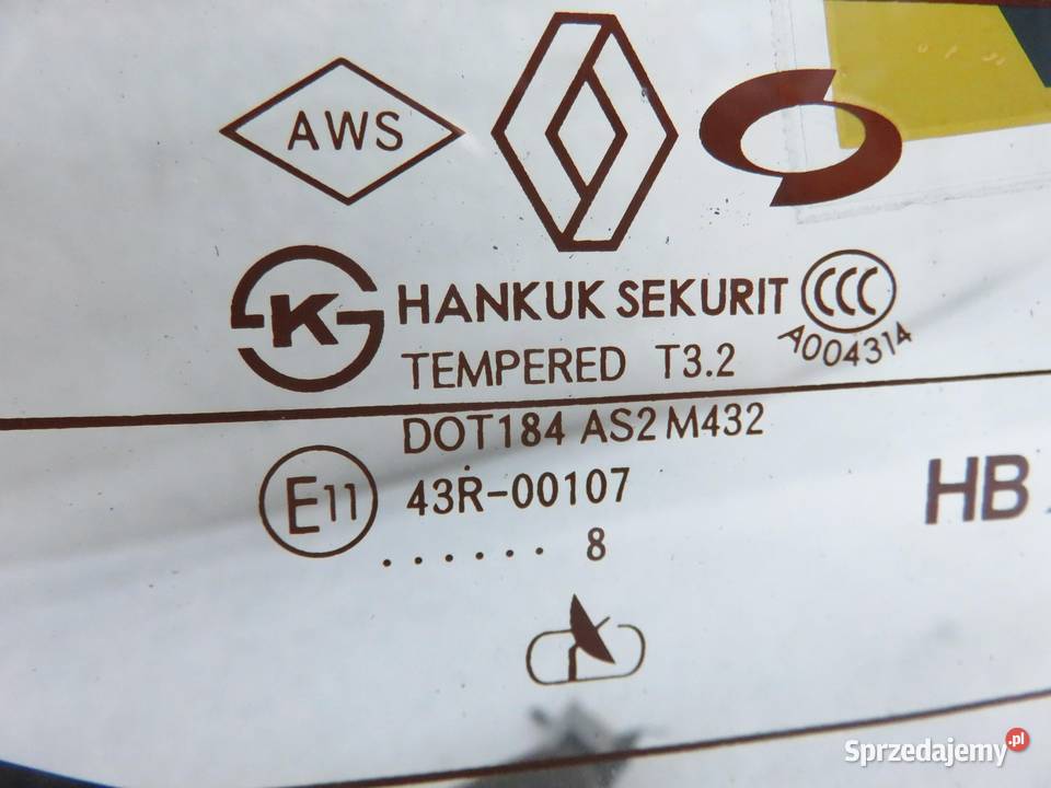 SZYBA TYLNA RENAULT KOLEOS I osobowe sprzedam