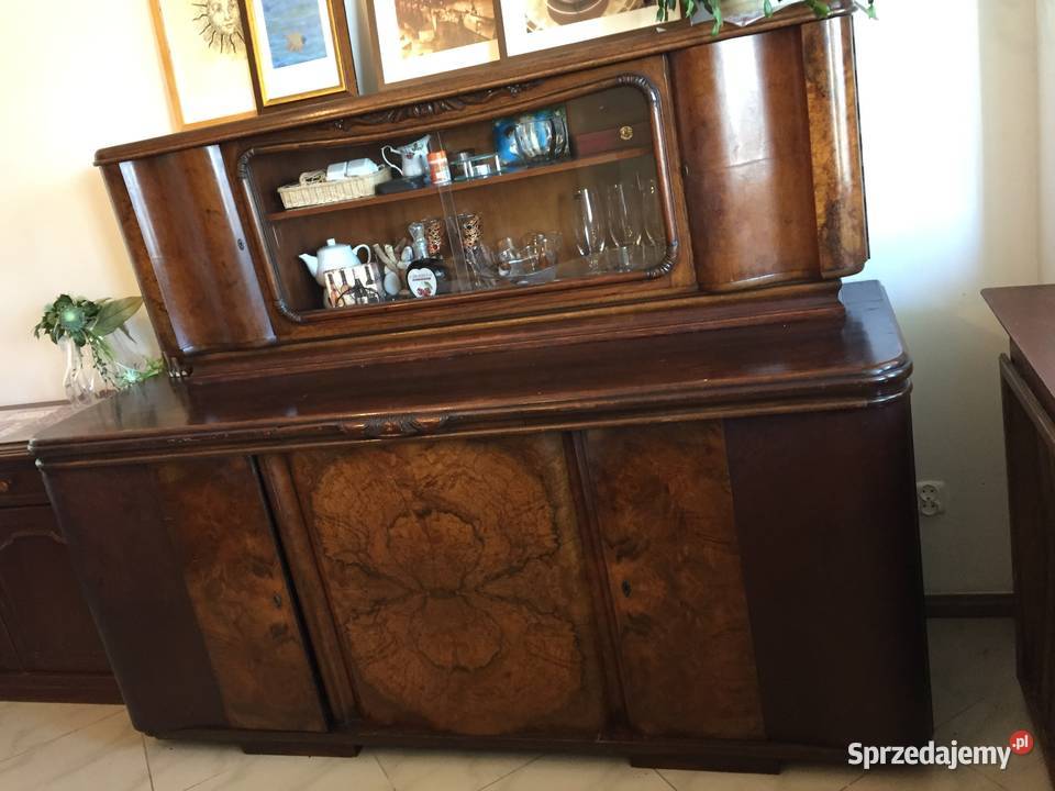 Stylowy kredens w starym stylu z witryną bufet 200cm Swarzędz