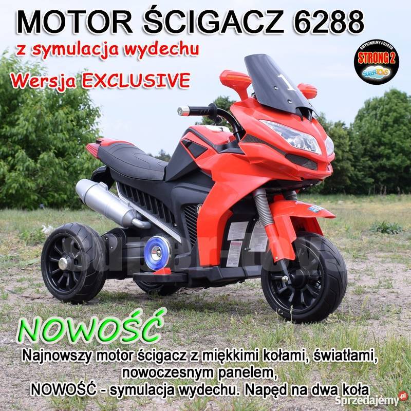 DUŻY MOTOR ŚCIGACZ Z SYMULACJĄ WYDECHU MIĘKKIE