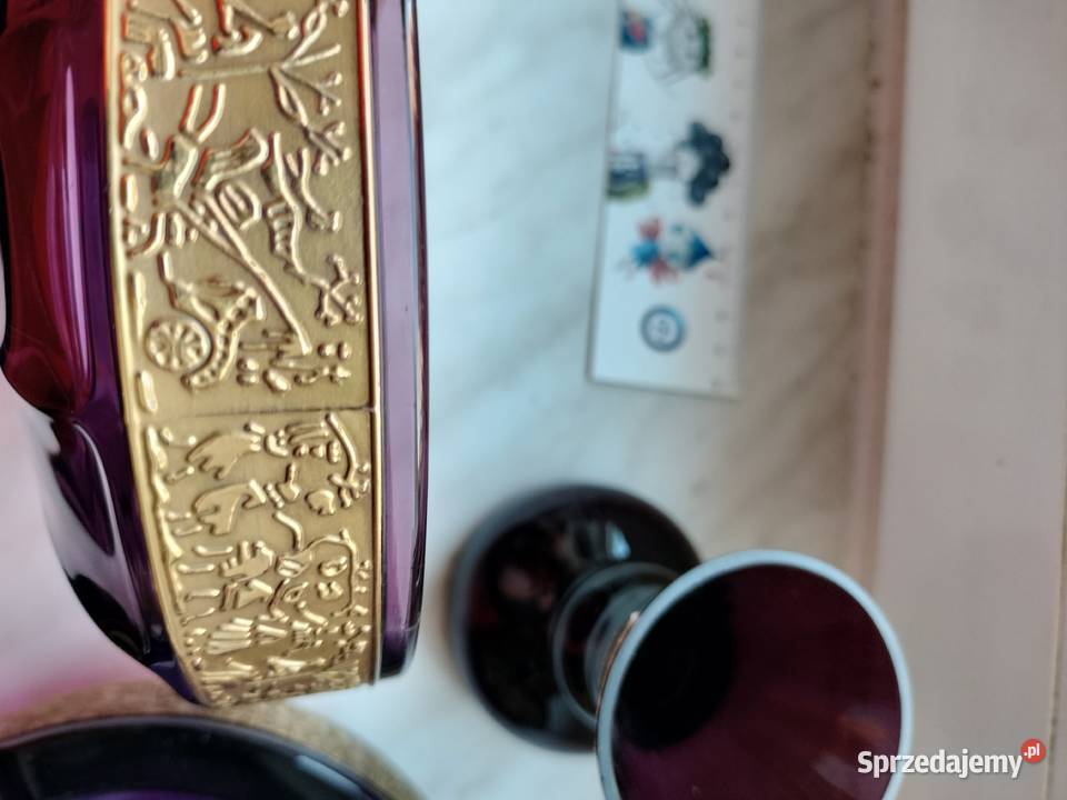 Piękny ametystowy zestaw szklany w stylu art Porcelana i szkło Choszczno