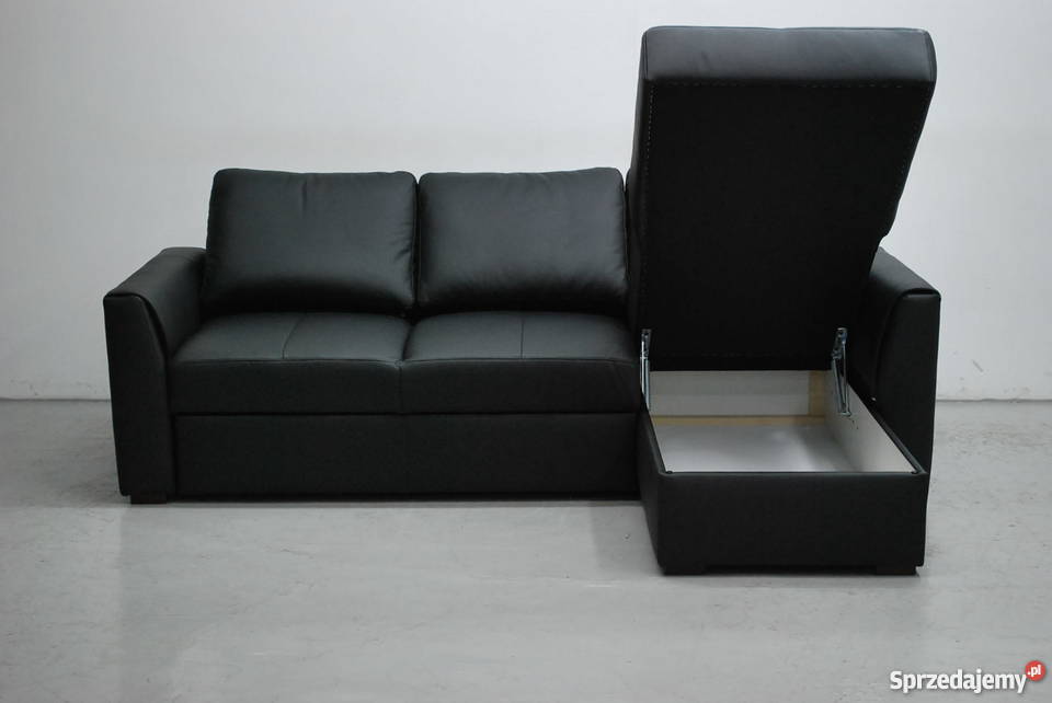 LTC CZARNY NAROŻNIK Z FSPANIA SKÓRA NATURALNA wielkopolskie