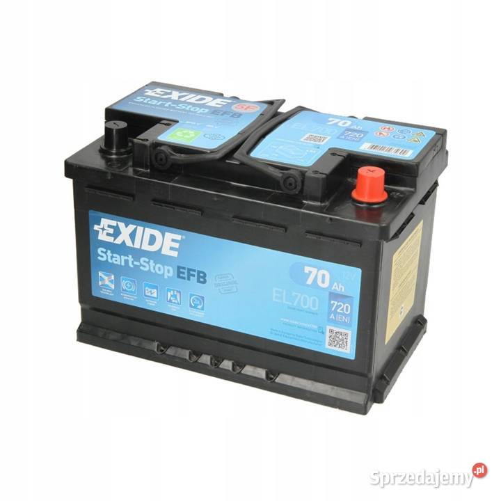 Akumulator Exide EL700 12V 70Ah 760A osobowe Jelcz-Laskowice