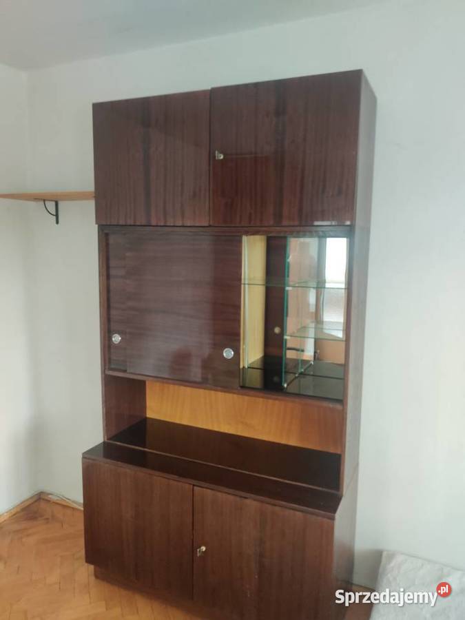 Komplet meble do salonu drewniane ciemne Kraków