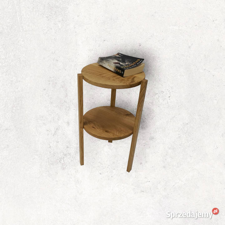 Drewniany stolik pomocniczy