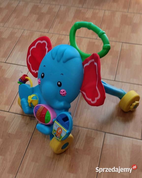 Chodzik pchacz zabawka słonik grający Okazja Pruszków