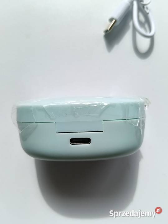 Słuchawki TWS Bluetooth miętowe etui i kabel Białystok