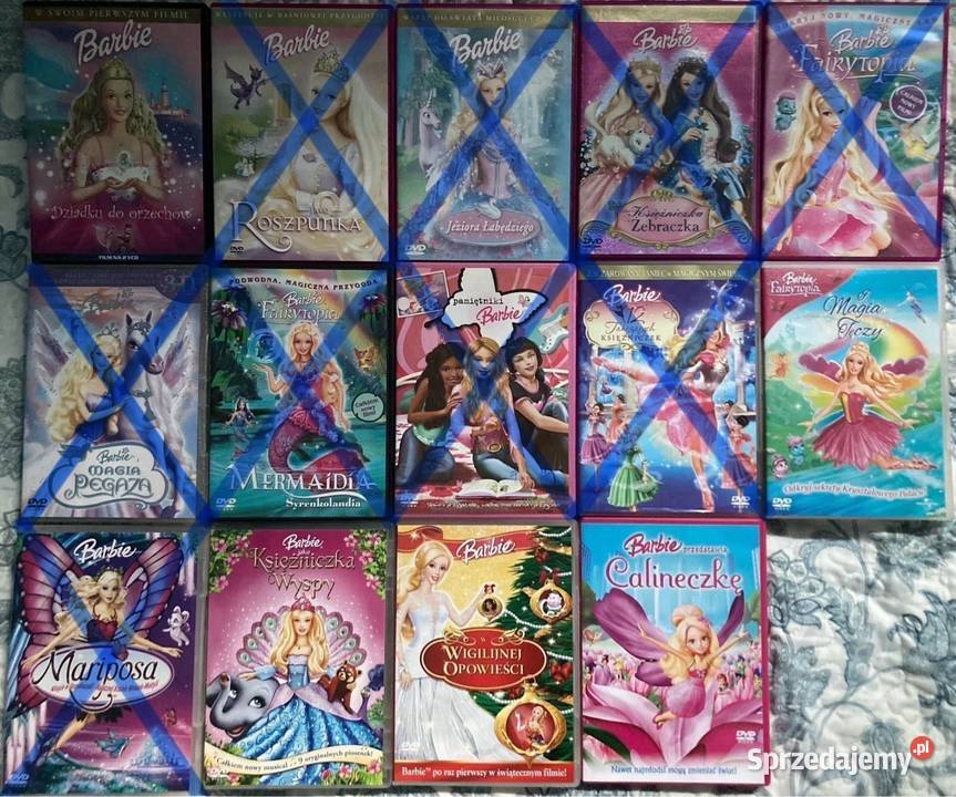 Filmy Barbie Lata 2000 pełne Warszawa sprzedam