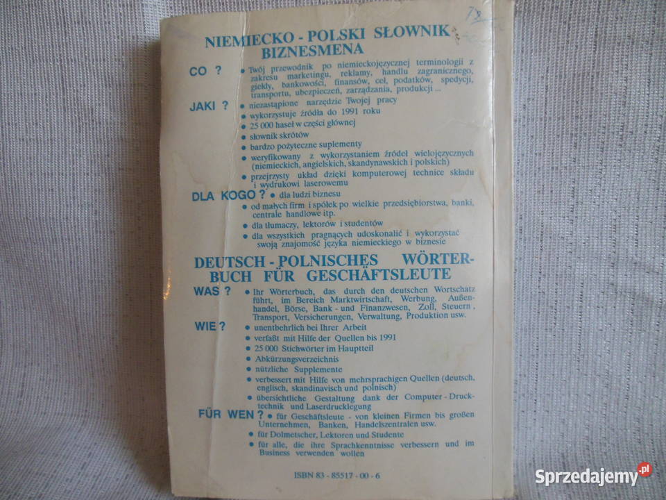 Słownik biznesmena niemiecko polski Kielce