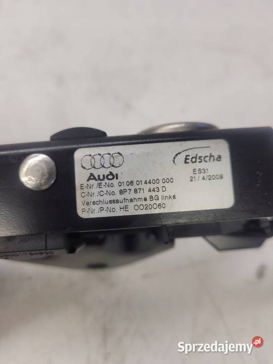 ZAMEK RYGIEL DACHU AUDI A3 8P CABRIO 8P7871443D osobowe śląskie Przystajń