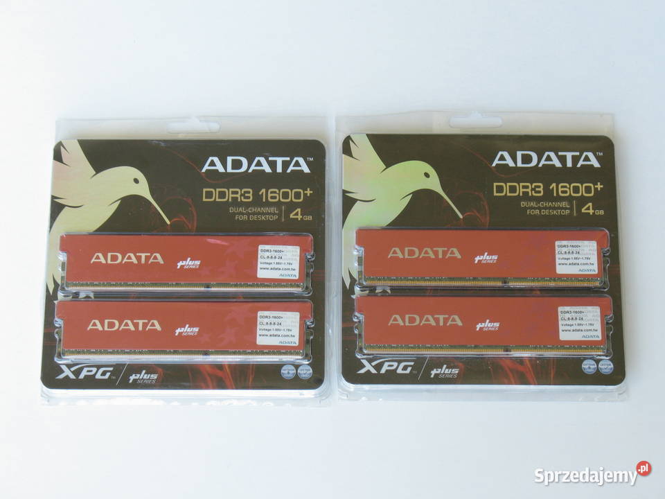 Pamięci ADATA DDR3 8 GB 4x 2 GB 1600 MHz Pamięci Kraków