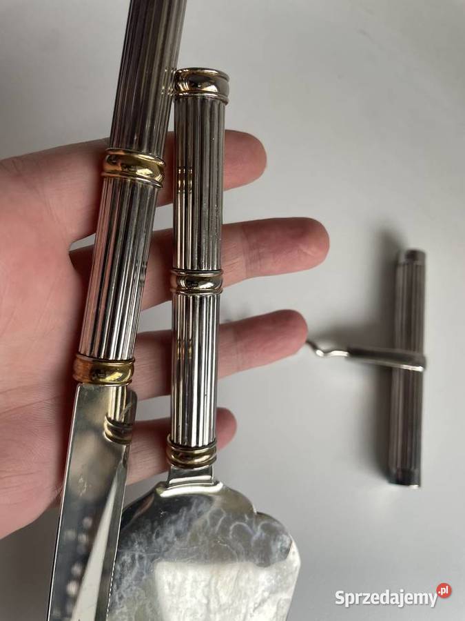 Zestaw sztućców do tortu vintage Francja Pozostałe Toruń