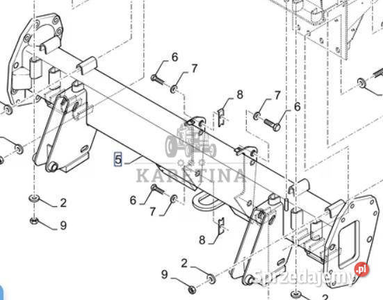 Holland CR9080 Oś Przednia Prowadnica Jastrzębniki sprzedam