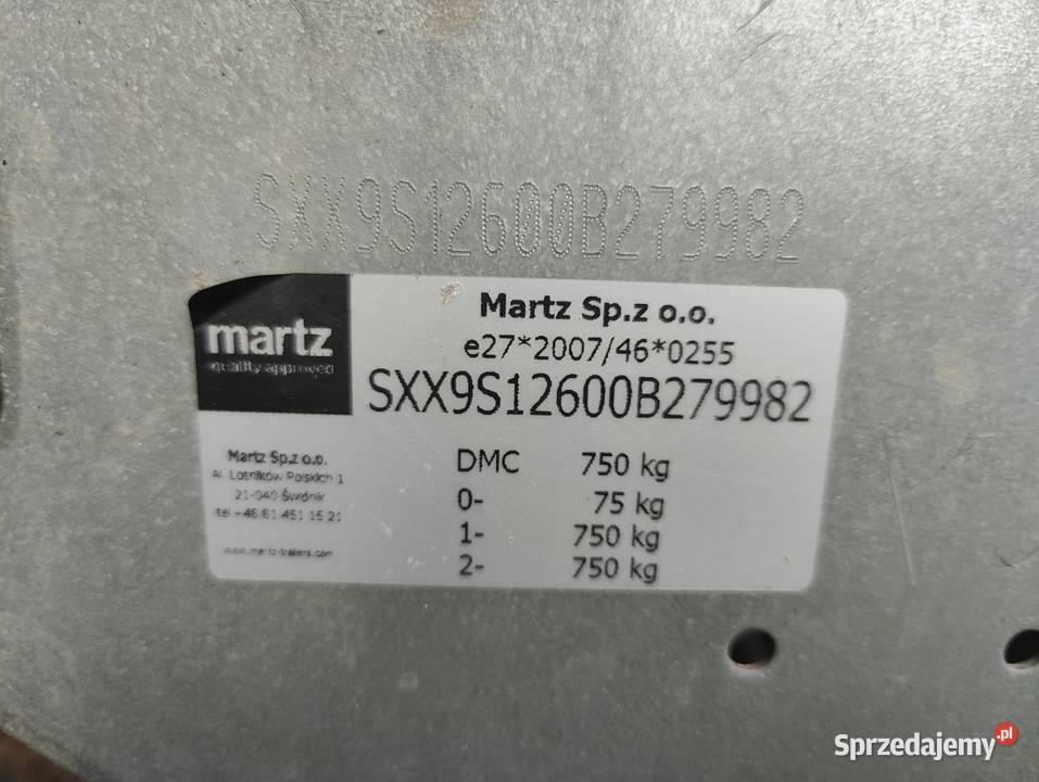 Przyczepka dwuosiowa Martz Hochlader 902 warmińsko-mazurskie sprzedam