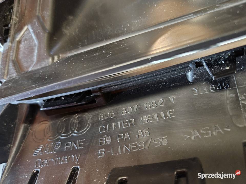 AUDI A5 B9 LIFT SLINE KRATKA PRAWA ZDERZAKA osobowe Części samochodowe Międzychód sprzedam