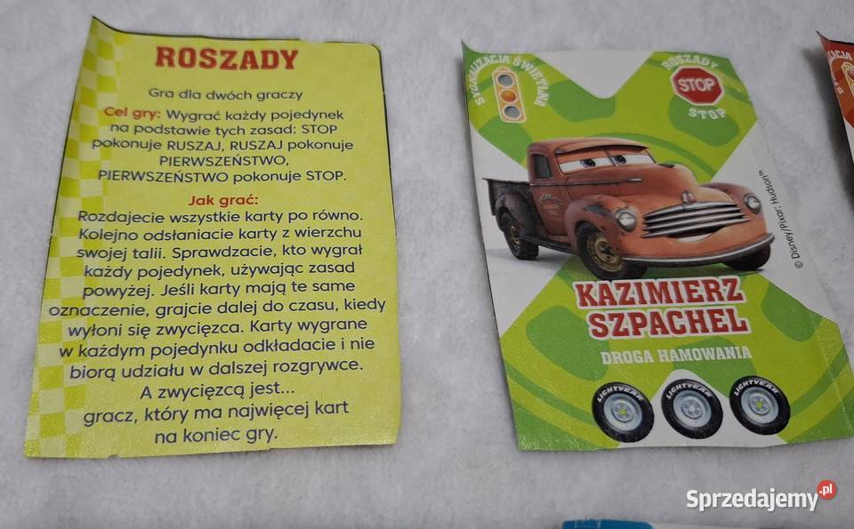 Karty Disney Cars 3 gra roszady 8 Kolekcje hobby Pozostałe sprzedam