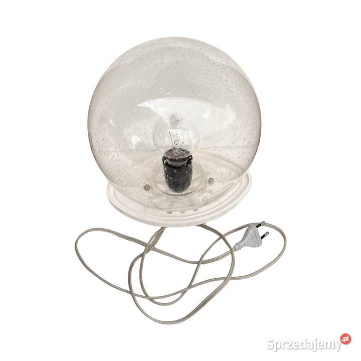 Lampa Space Age z kulistym kloszem bubble glass Lampy stołowe i nocne