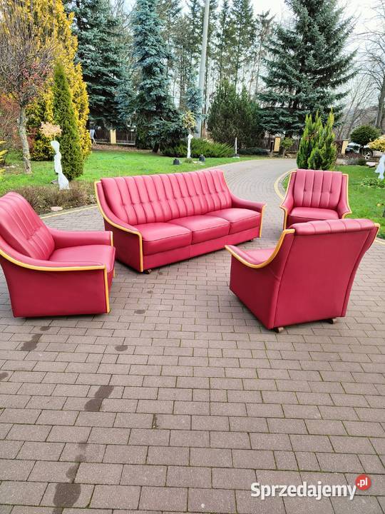 komplet wypoczynkowy 3 1 1 1 skóra 100 Komplety wypoczynkowe Meble Ełk