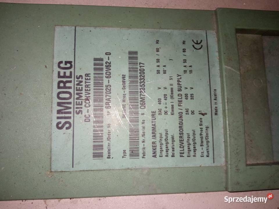 siemens 6ra7025 6dv62 0 kujawsko-pomorskie