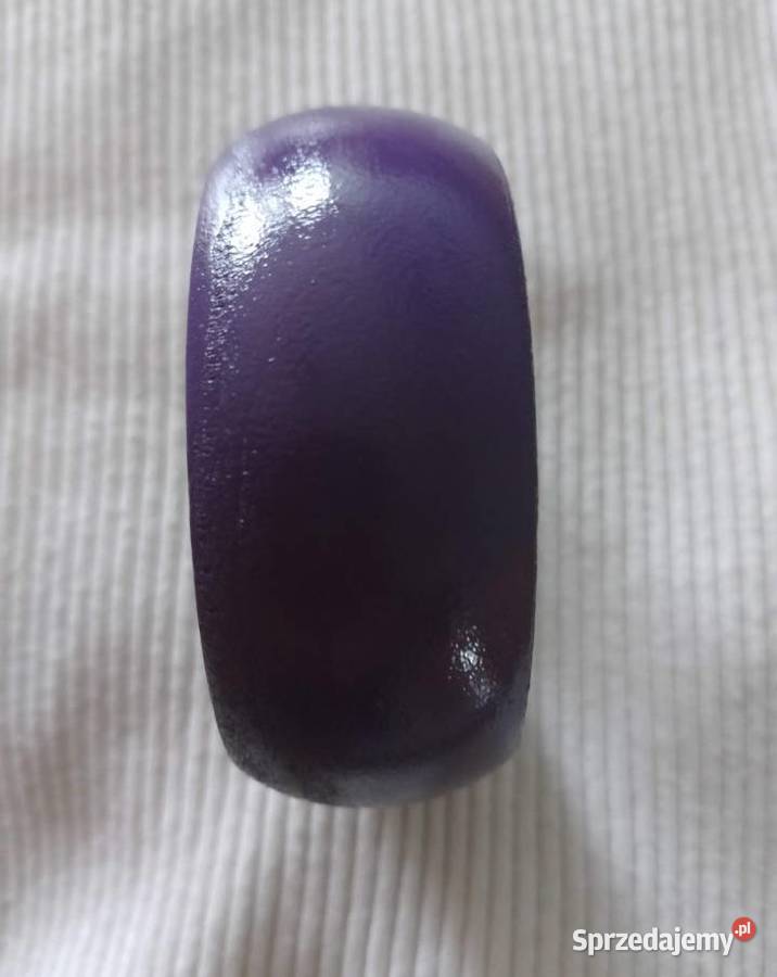 BRANSOLETKA drewniana bangle fioletowa sztywna Bransoletki wielkopolskie Poznań