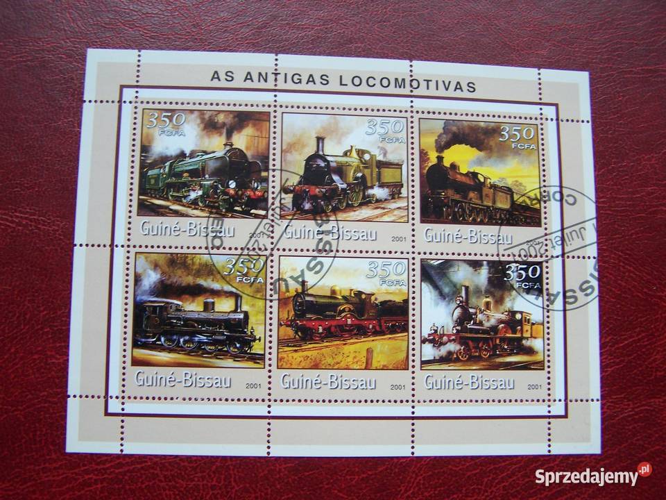 Gwinea Bissau 2001 CTO Transport Pociągi Stare Tychy sprzedam