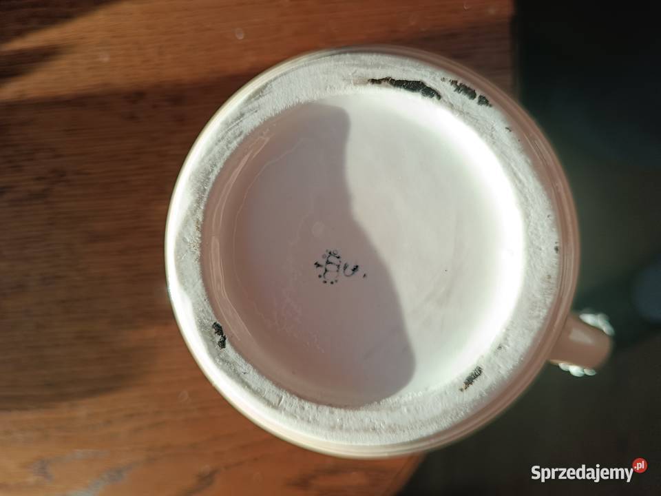 Kufel myśliwski ceramiczny z pokrywką cynową kujawsko-pomorskie Lipno