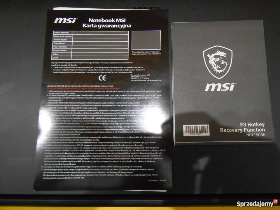 Laptop MSI GV62 7RD Katowice