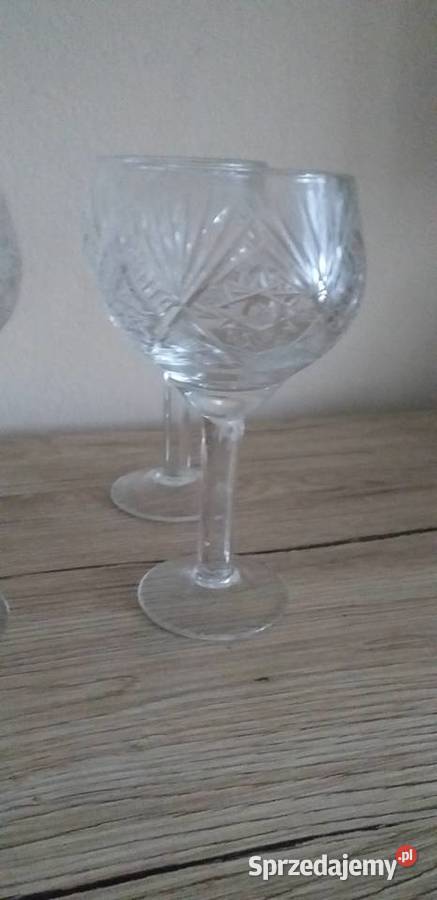 Kryształowe kielichy prl Porcelana i szkło Przedbórz