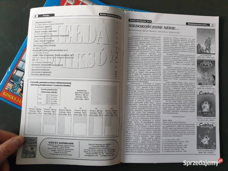 Giełda Komiksów 128 i 9 spis i wycena komiksów Gdynia