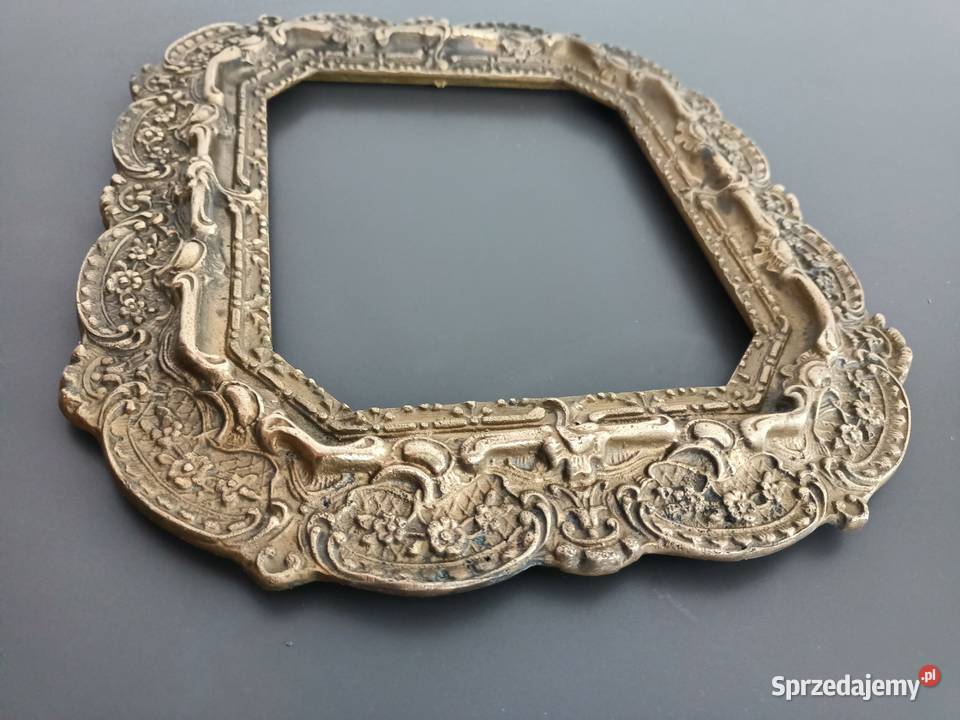 Stara ramka mosiężna przełom XIX XX wieku ok sprzedam