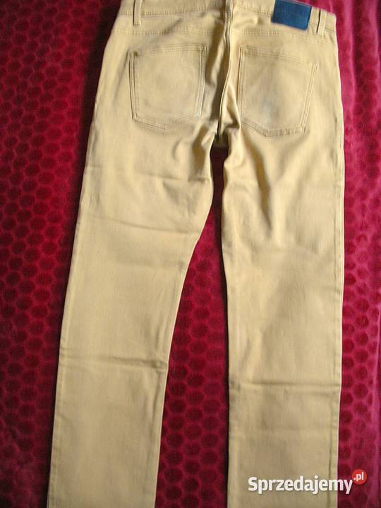 Spodnie żółte męskie W 36 L 34 pas 98 Casual Siedlce