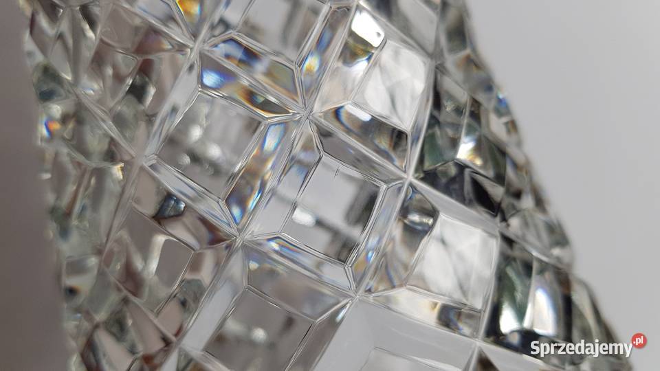 Duży kryształowy wazon ok 28 kryształ PRL Porcelana i szkło Dąbrowa Górnicza