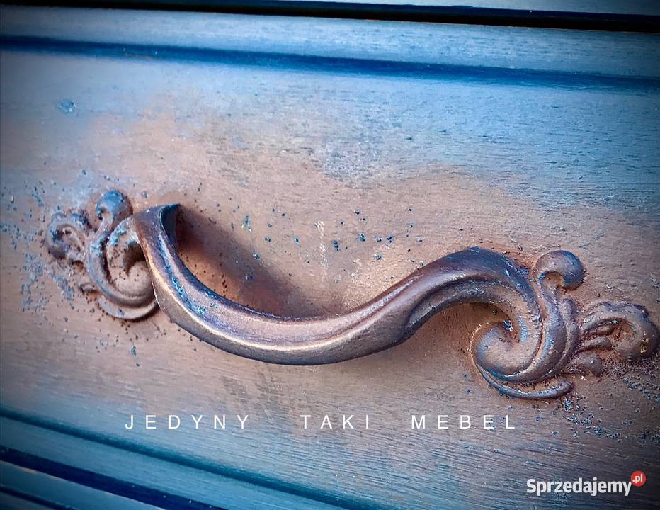 Kredenswitryna vintage niebieski shabby chic Jarosław