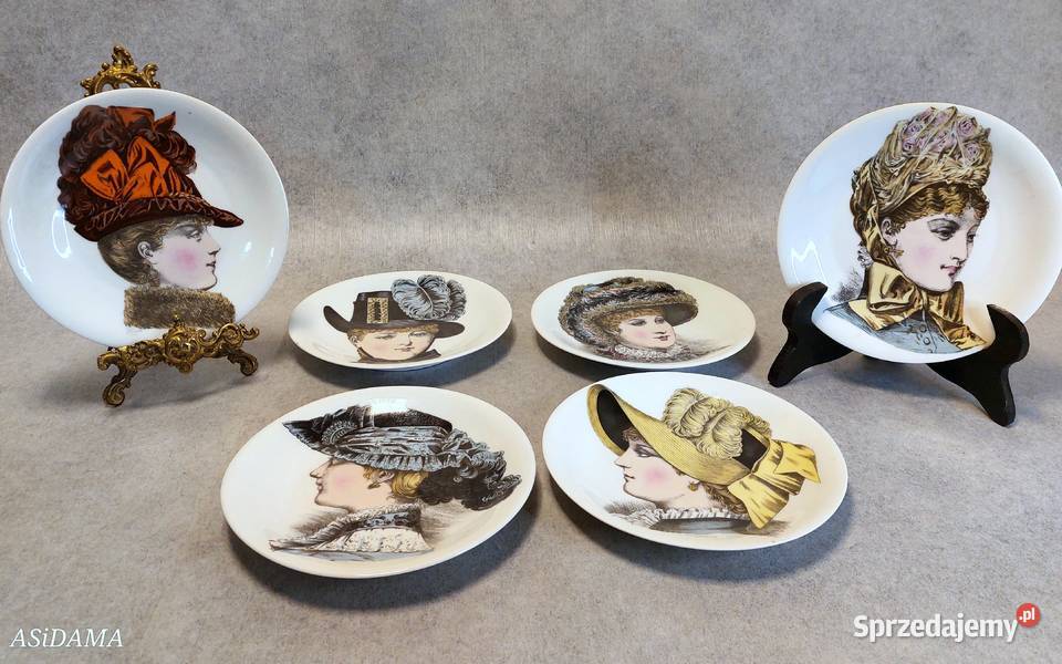Porcelaine De Paris Zestaw talerzy Kapelusze Dobrzany