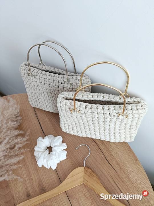 Torebka ze sznurka szydełkowa handmade Rzeszów