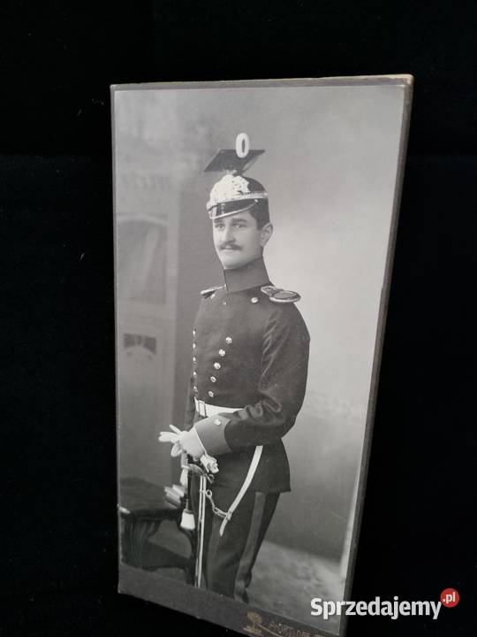 Stara fotografia kartonik ułan cesarstwo Choszczno