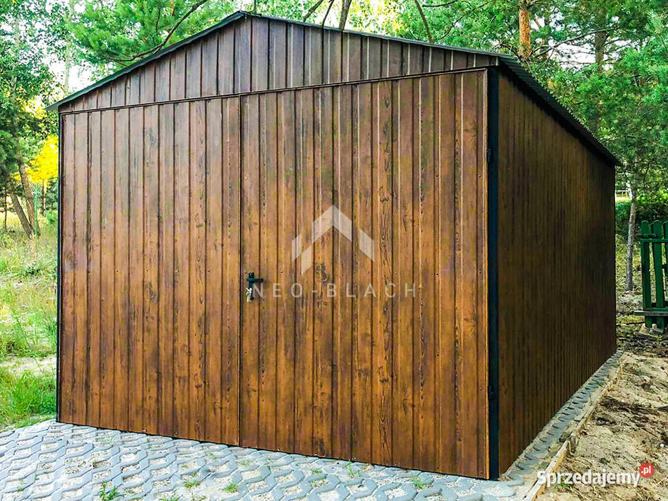 Blaszak Garaż blaszany 4x6m Brama Złoty Dąb Września