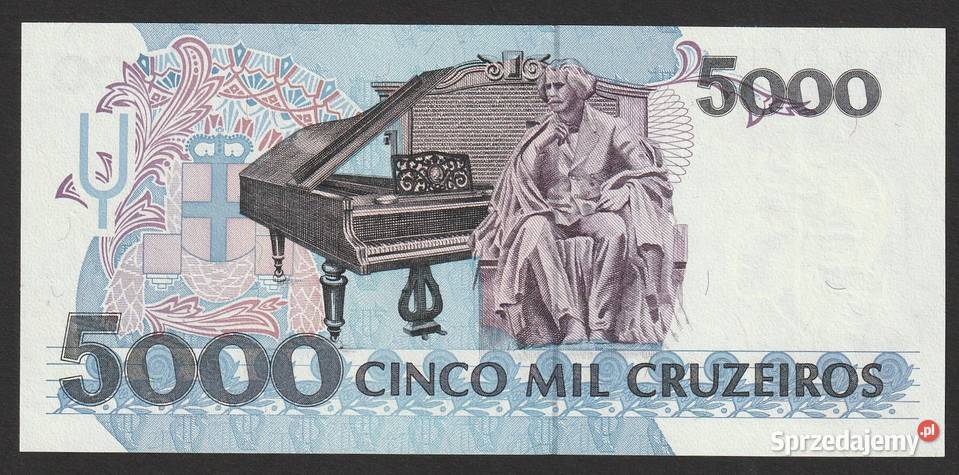 BRAZYLIA 5000 cruzeiros 1993 GOMES STAN BANKOWY Łódź